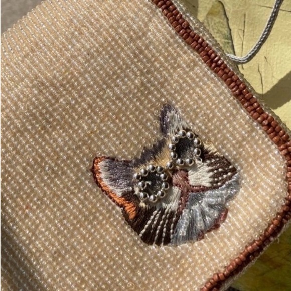 Anthropologie Fiona Sassy Cat Beaded Bag Animal Edition - Picture 5 of 5